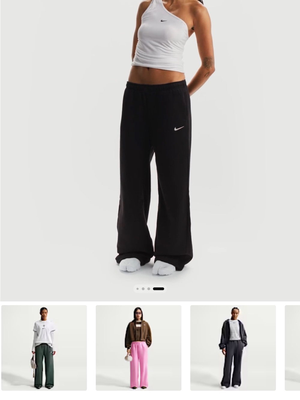 Nike Black Wide-Leg Sweatpants